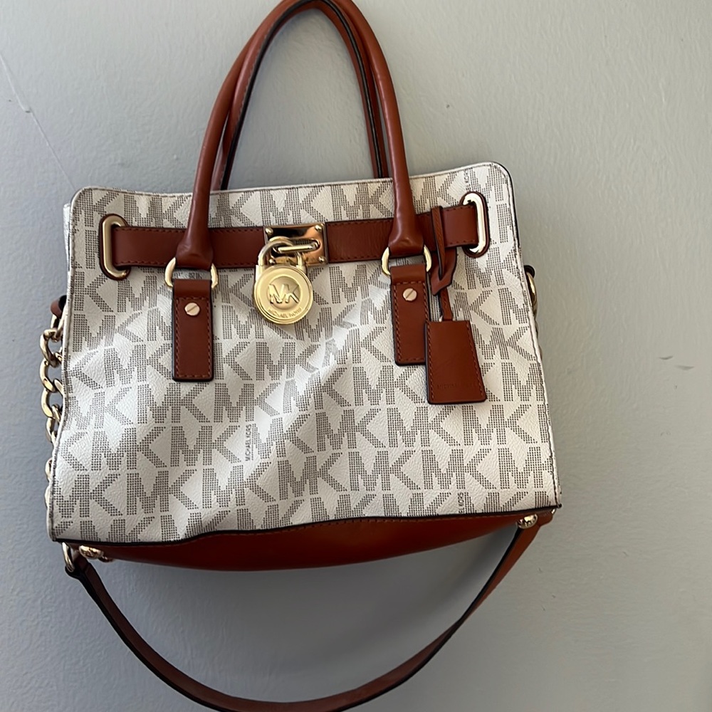 NWT Michael Kors Handbag Hamilton PVC Large NS Signature Tote, Shoulder Bag